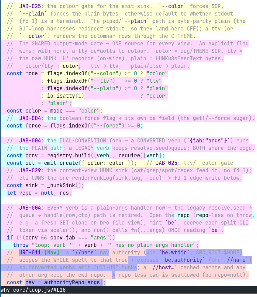 the blame view